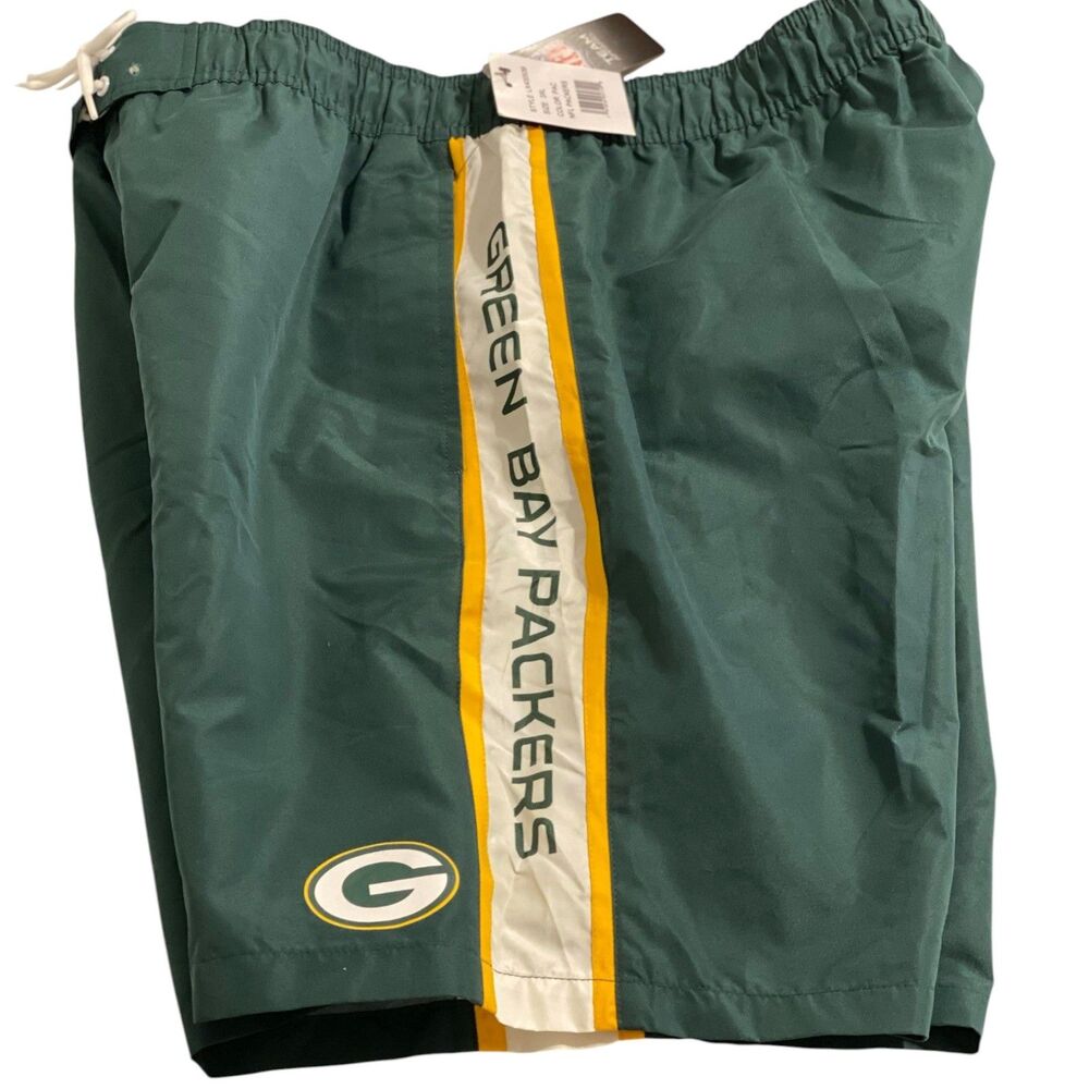 Green Bay Packers Men’s Size 3XL Swim Trunks NFL Team Apparel  Shorts NWT